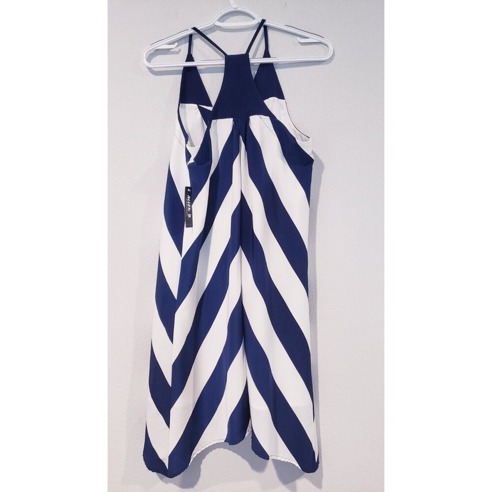 allen B by allen schwartz Sundress Size 2 Blue And White Slimming Stripe - Picture 5 of 7